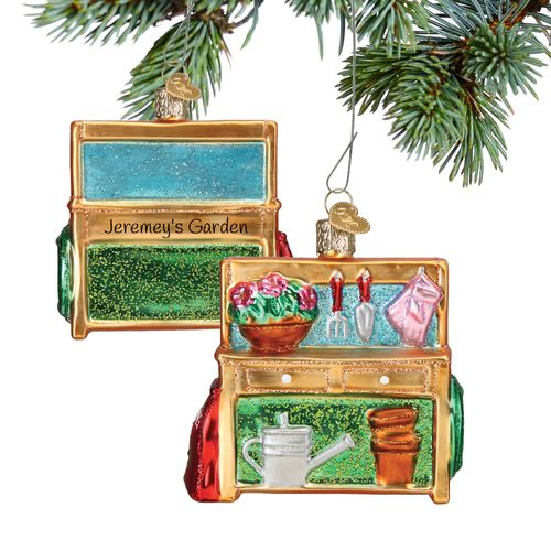 Personalized Potting Bench Christmas Ornament