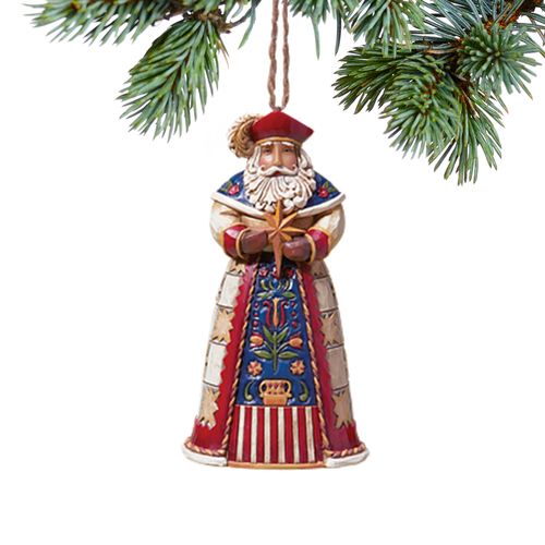 Jim Shore Santa Around the World Polish Santa Christmas Ornament