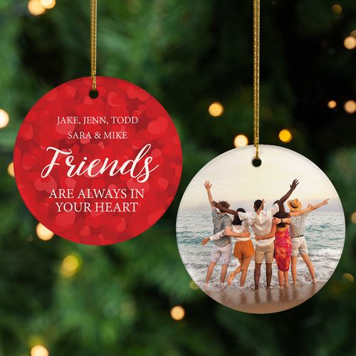 Personalized Friends Love Christmas Ornament