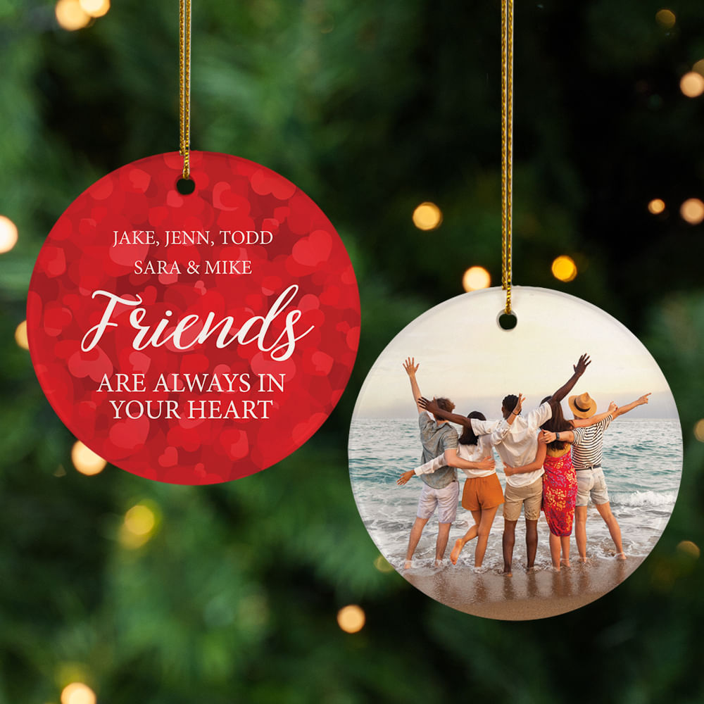 Personalized Friends Love Christmas Ornament Personalized Christmas Ornaments Ornament Shop