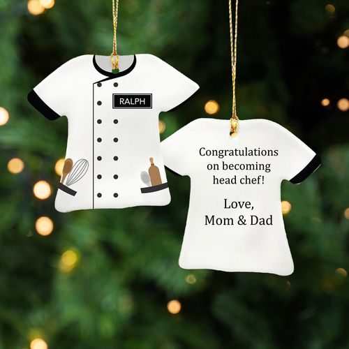 Personalized Chef Shirt Christmas Ornament