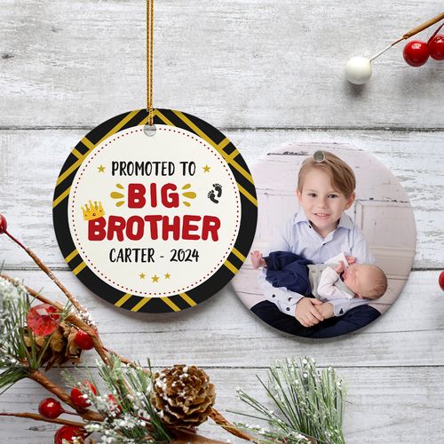 Personalized Big Brother Promotion Christmas Ornament