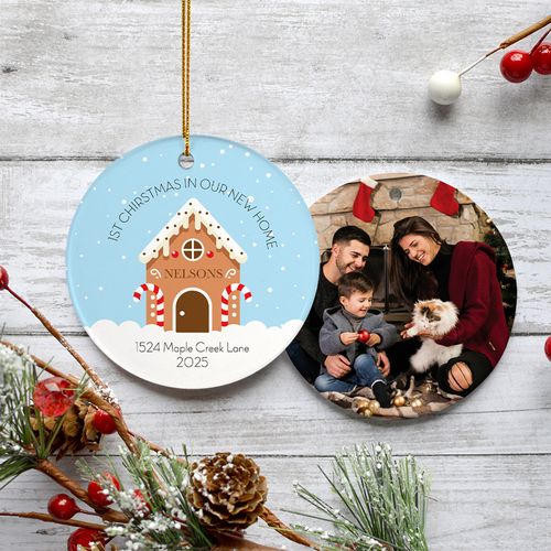 Personalized 1st Christmas New Home Christmas Ornament