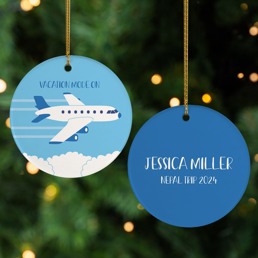 Personalized Airplane Christmas Ornament