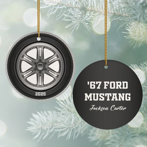 Personalized Big Tire Christmas Ornament