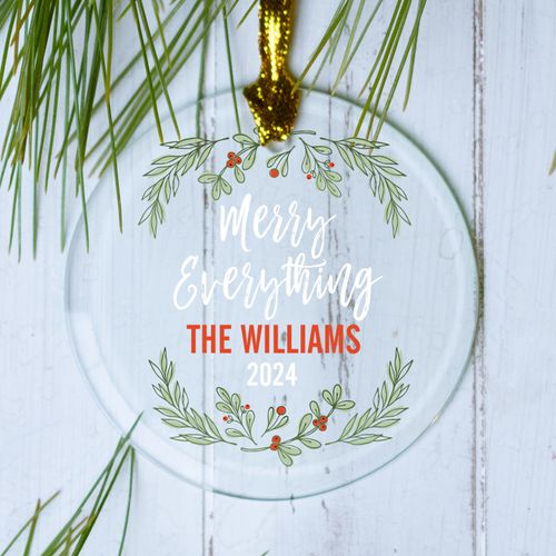 Personalized Merry Everything Christmas Ornament