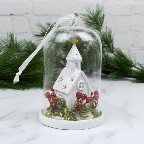 Light Up Cloche Christmas Ornament