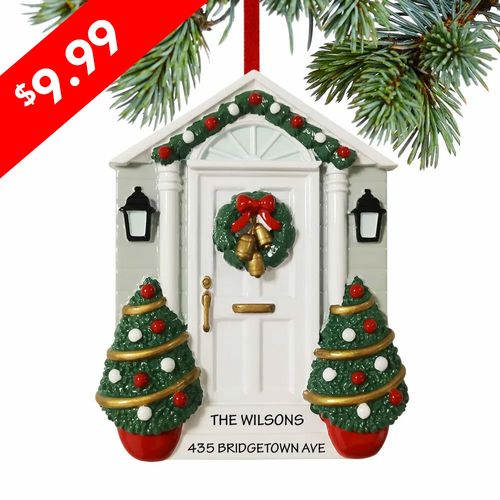 Personalized Holiday Doorway Christmas Ornament