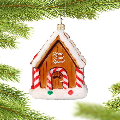 Dog Treat Gingerbread House Christmas Ornament