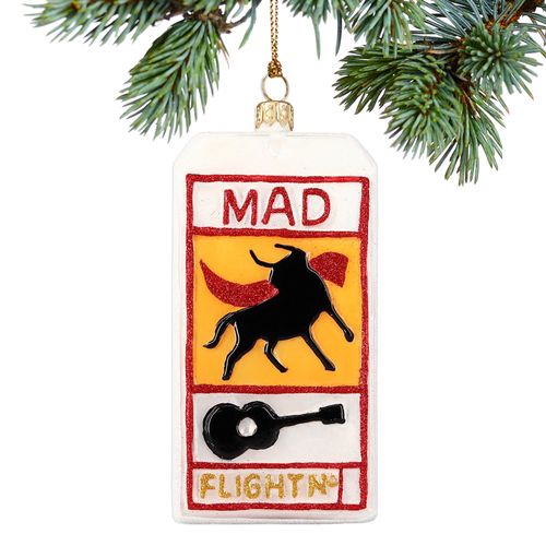 Madrid, Spain Luggage Tag Christmas Ornament