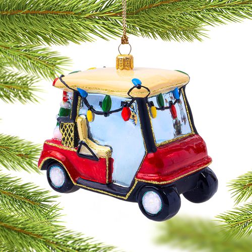 Holiday Golf Cart Christmas Ornament