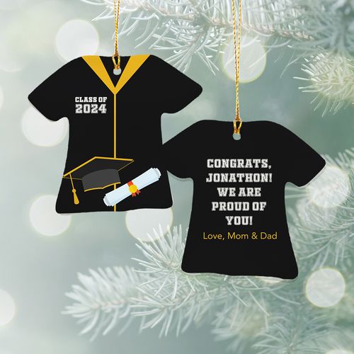 Personalized Grad Gown Christmas Ornament