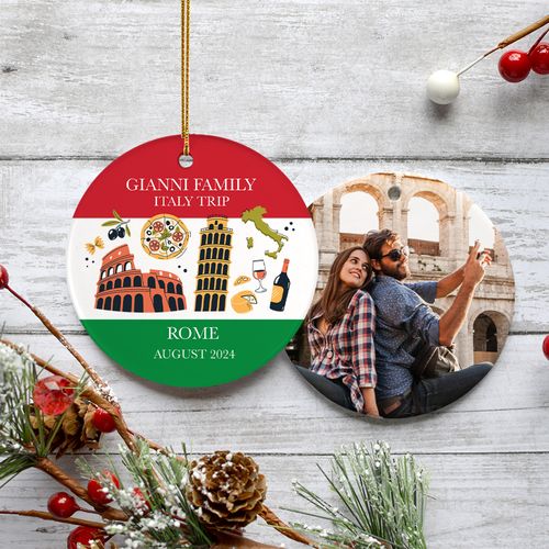 Personalized Rome Italy Christmas Ornament