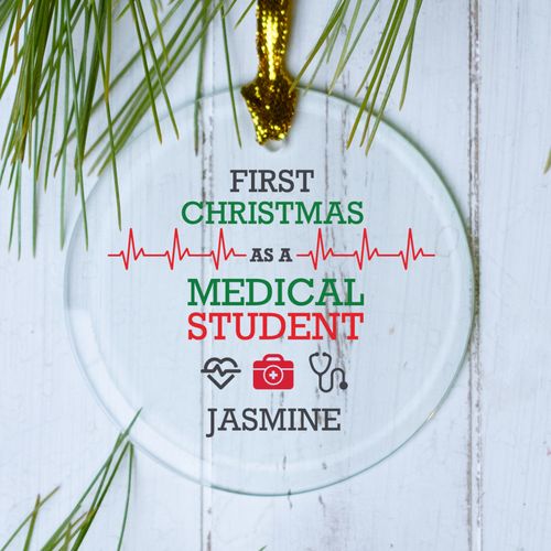 Personalized Medical Students First Christmas Ornament