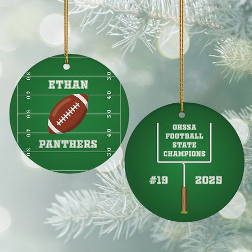 Personalized Football Christmas Ornament