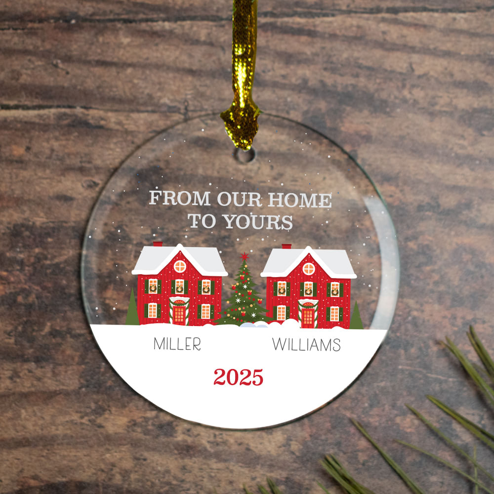 Personalized Home to Home Christmas Ornament