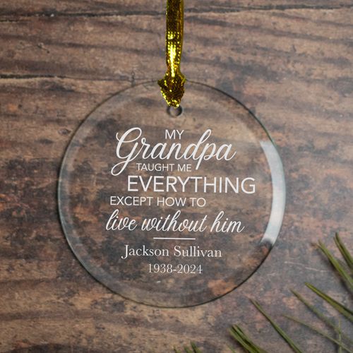 Personalized Grandpa Memorial Christmas Ornament