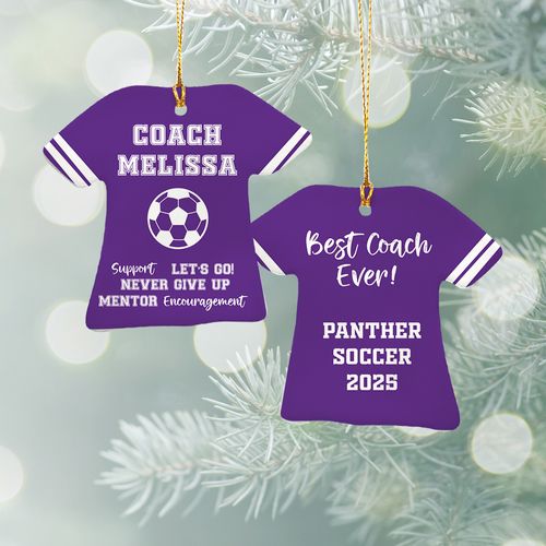 Personalized Soccer Jersey Christmas Ornament