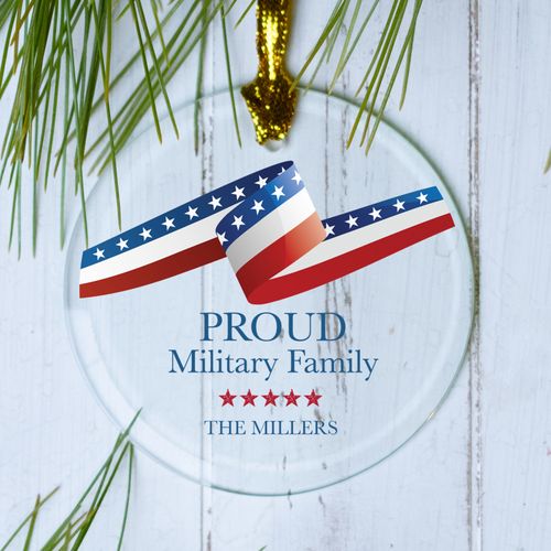 Personalized Military Family Christmas Ornament