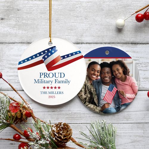 Personalized Military Family Christmas Ornament