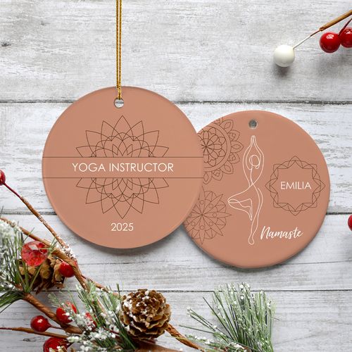 Personalized Yoga Christmas Ornament