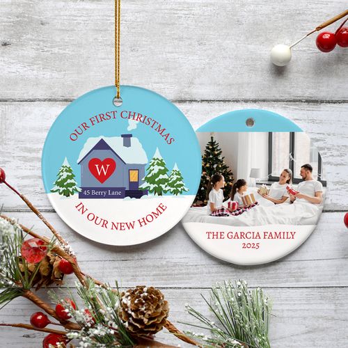 Personalized First Christmas In New Home Christmas Ornament