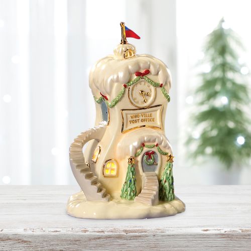 Lenox Grinch Whoville Post Office Light-up Tabletop Christmas Ornament