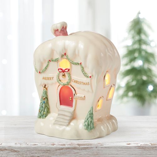 Lenox Grinch The House of J.P. Who Light-up Tabletop Christmas Ornament