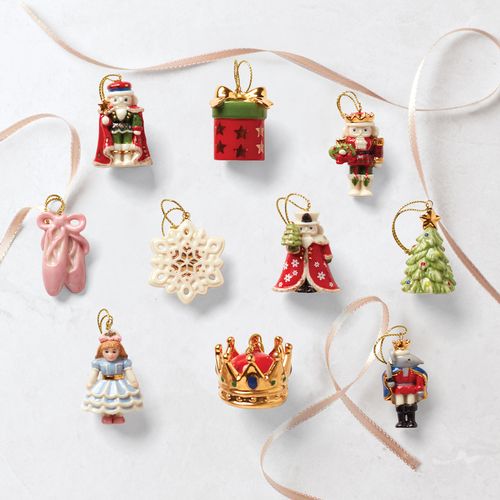 Lenox Nutcracker 10 Piece Set Mini Christmas Ornaments