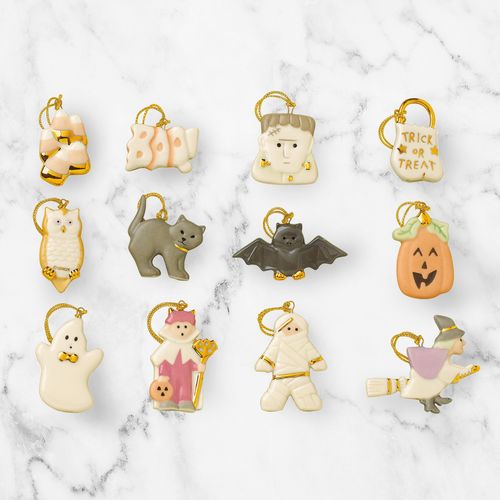 Lenox Halloween Trick or Treat 10 Piece Set Mini Christmas Ornaments