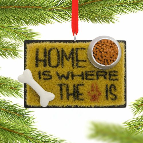 Hallmark Dog Welcome Mat Christmas Ornament