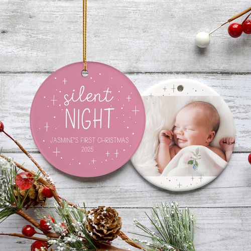 Personalized Silent Night Christmas Ornament