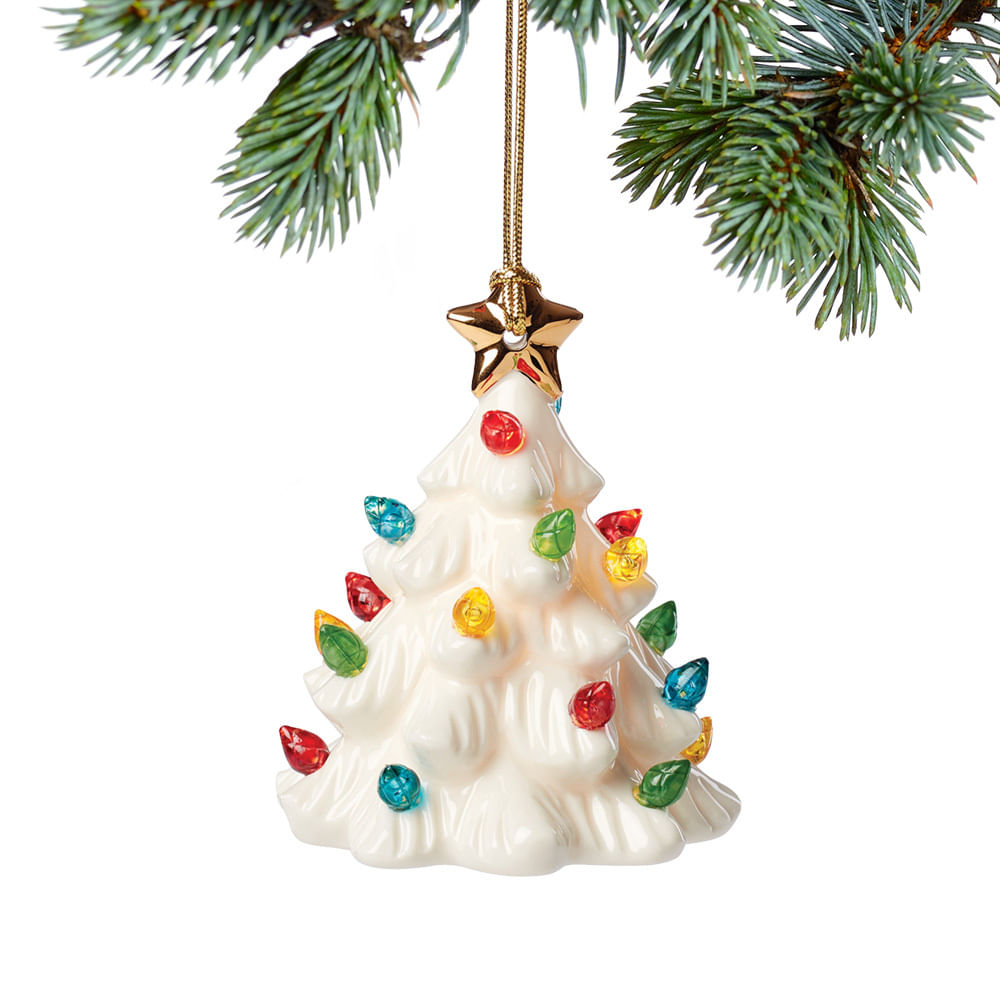 Lenox White & Gold Glass Christmas popular Ornament Tree 8.5