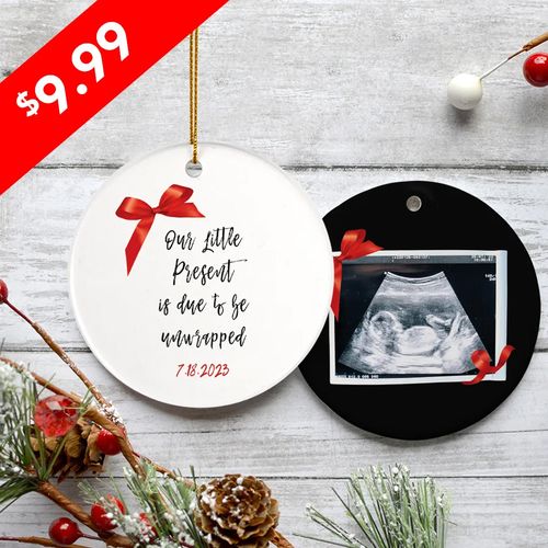 Personalized Sonogram Christmas Ornament