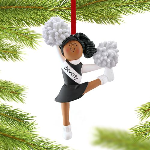 Personalized Ethnic Cheerleader Christmas Ornament