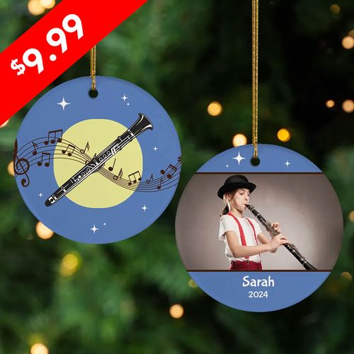 Personalized Clarinet Christmas Ornament