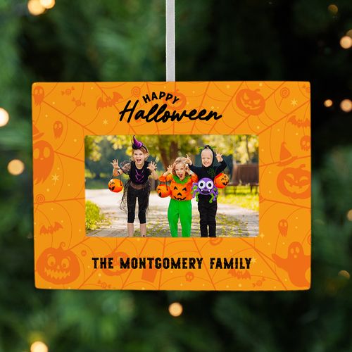 Personalized Orange Pumpkins Halloween Christmas Ornaments