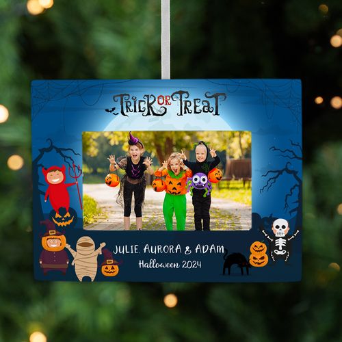 Personalized Kids Trick or Treat Christmas Ornaments