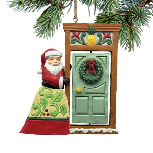 Jim Shore Rotating Door with Santa Ornament